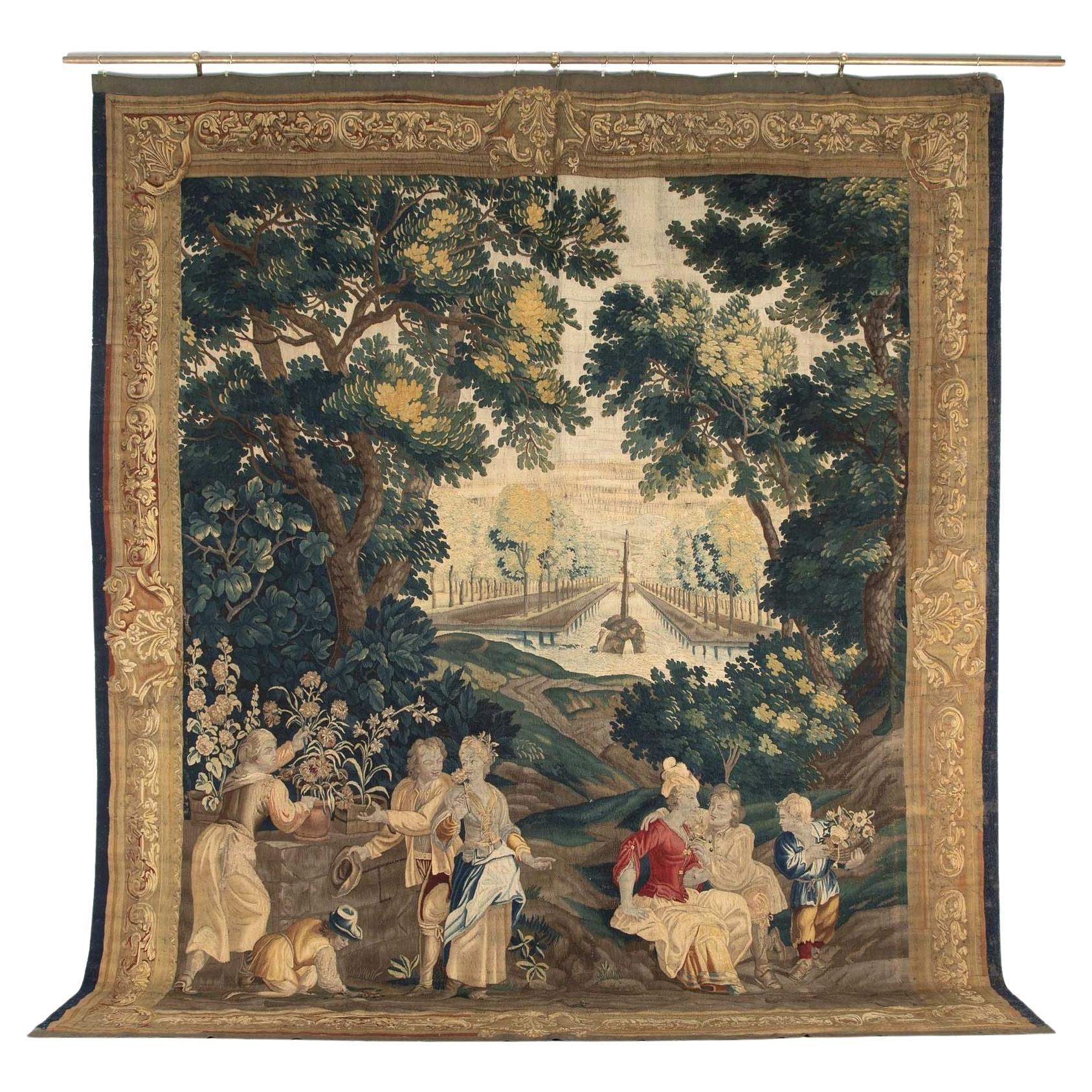 Large Early 18th Century Flemish Tapestry For Sale