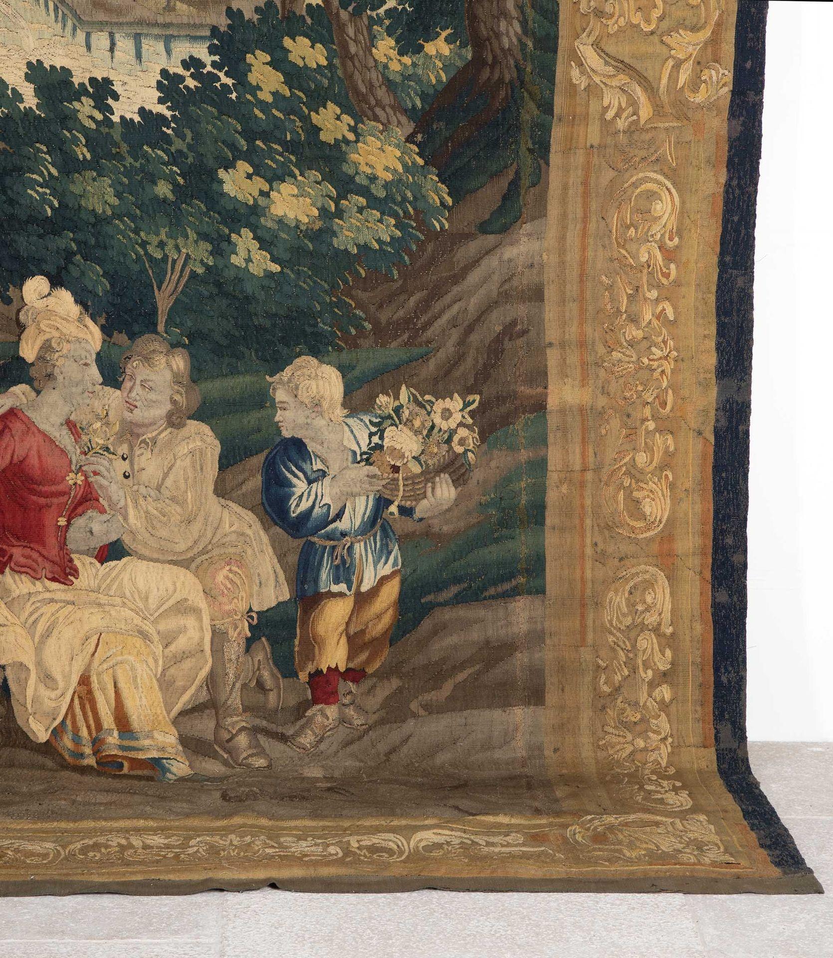 Country Large Early 18th Century Flemish Tapestry For Sale