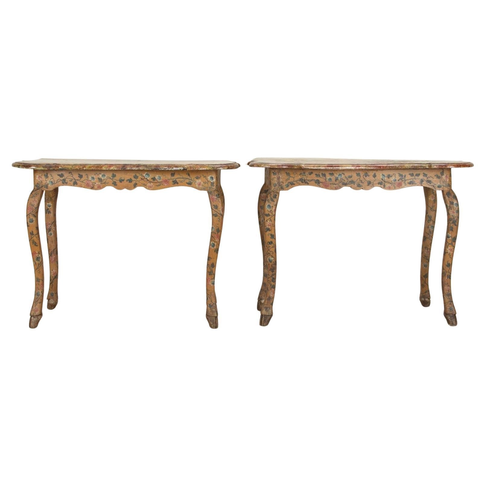 Pair of 19th Century Italian Console Tables