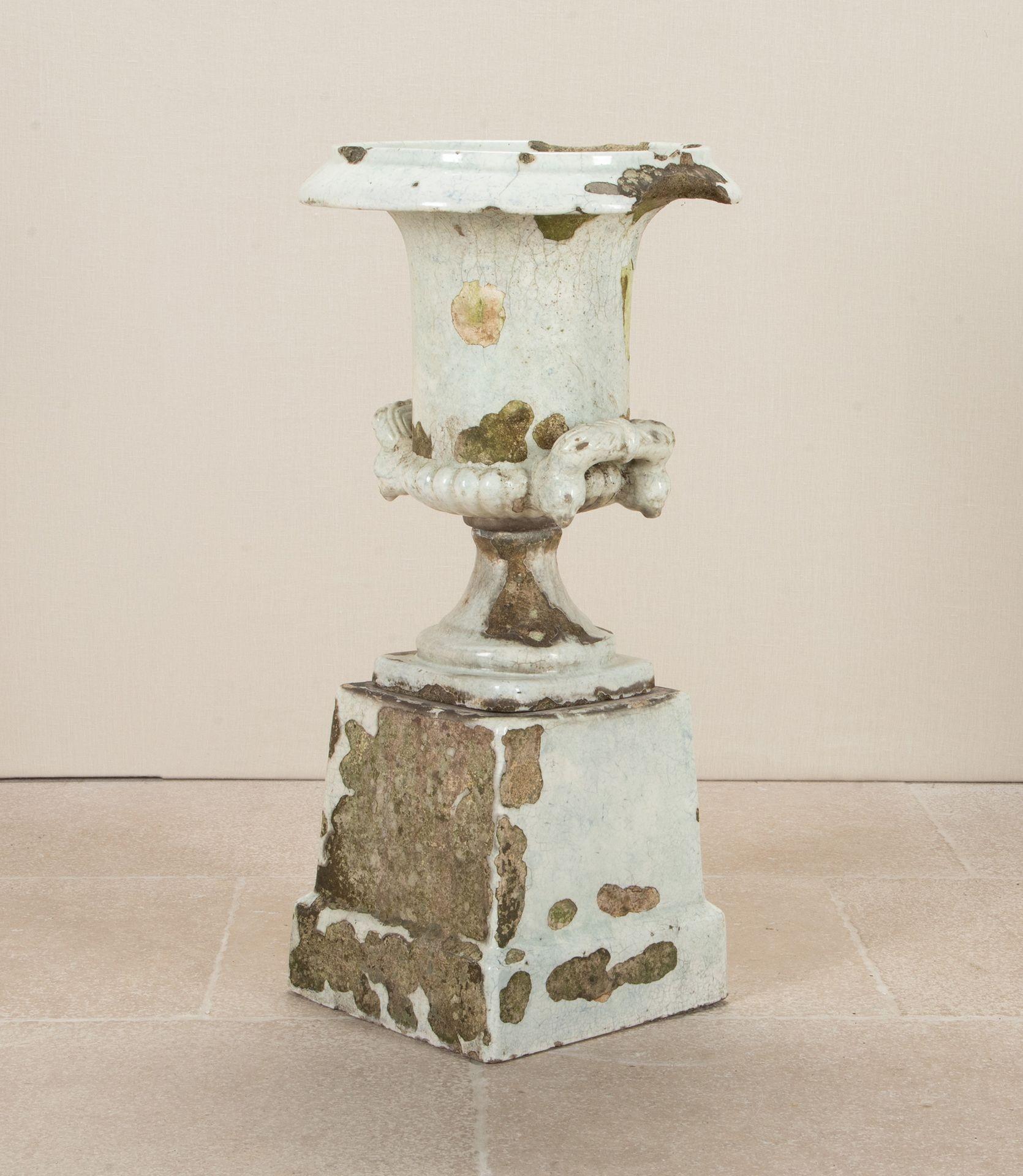 Country 19th Century English Terracotta Urn on Pedestal For Sale