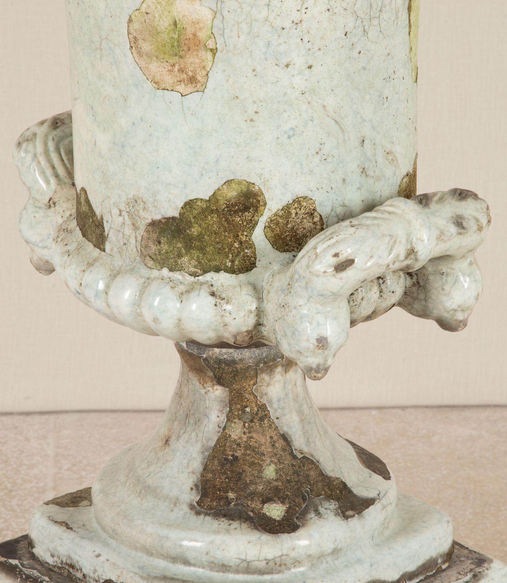 19th Century English Terracotta Urn on Pedestal For Sale 3