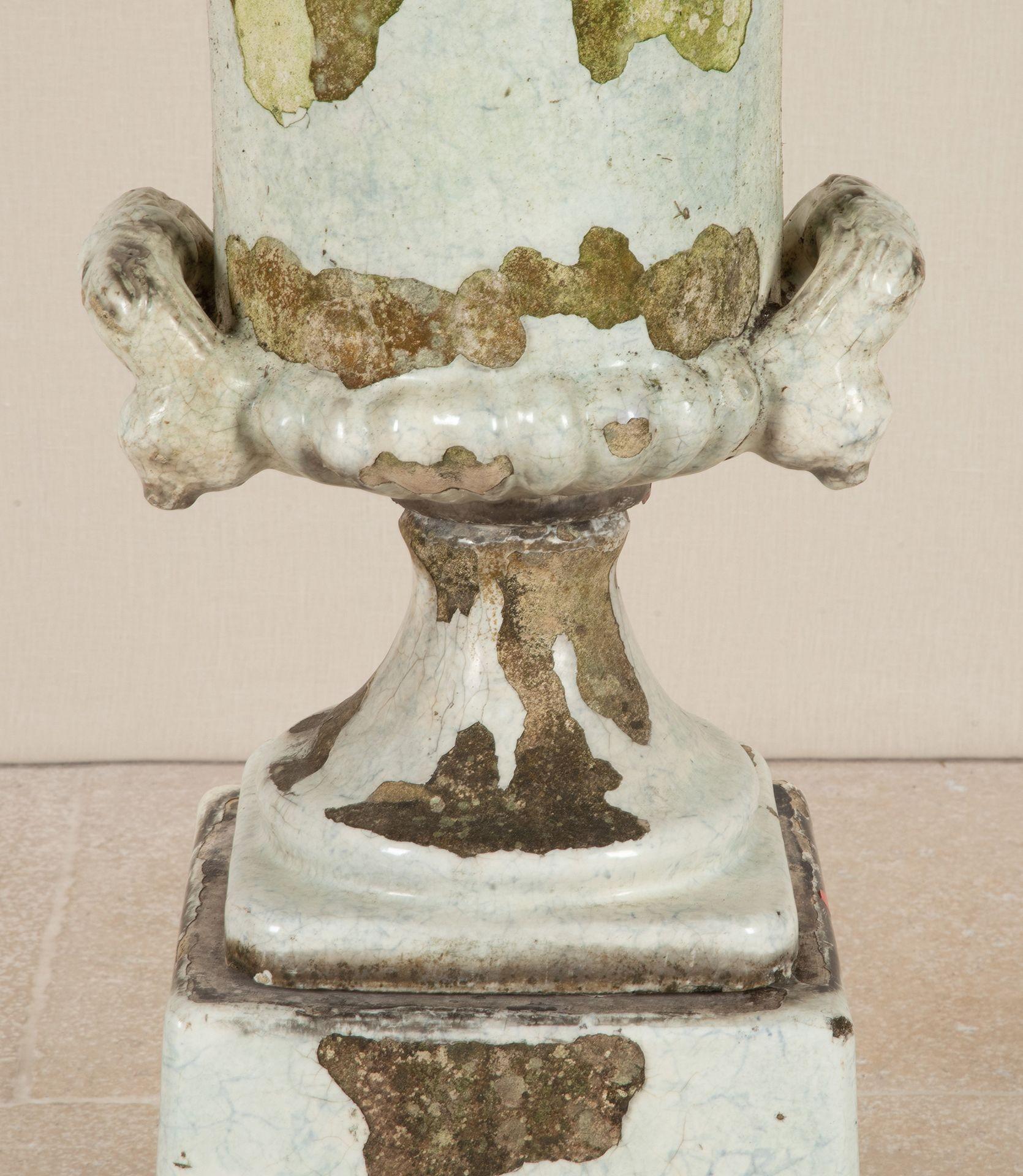 19th Century English Terracotta Urn on Pedestal For Sale 8
