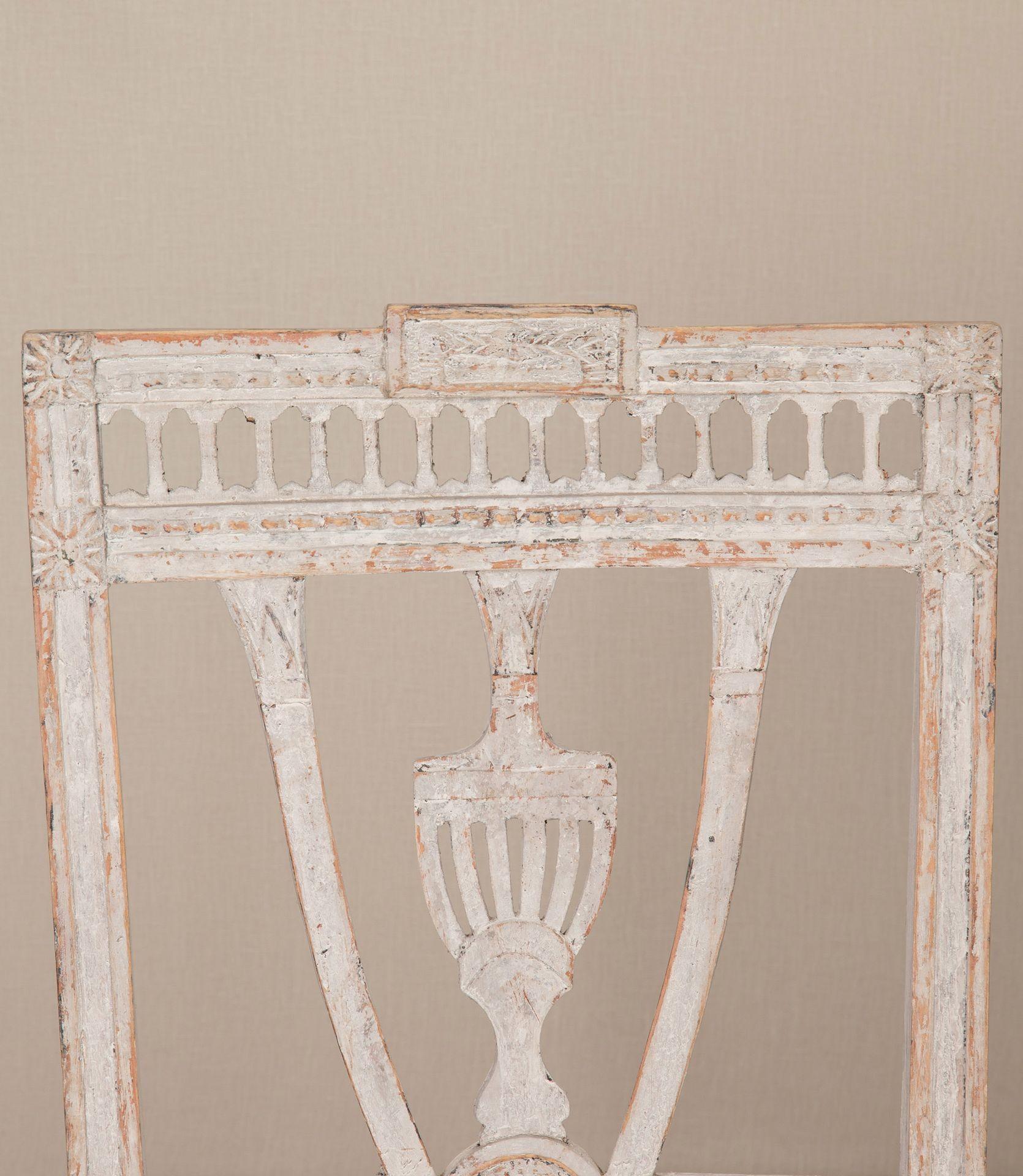 Set of Ten 19th Century Swedish Gustavian Dining Chairs For Sale 7