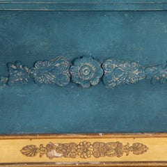 19th Century French Painted Trumeau Mirror