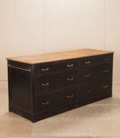 Large Early 20th Century Belgian Bank of Drawers