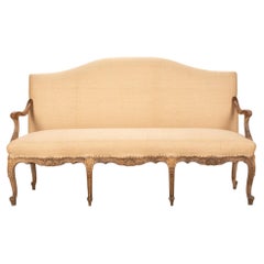 Late 19th Century French Five Leg Walnut Sofa