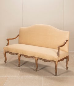 Late 19th Century French Five Leg Walnut Sofa