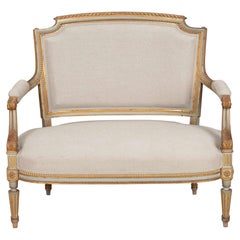 Small Mid-19th Century French Giltwood Canape