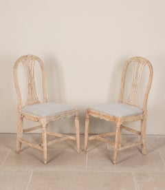Set of Six Early 19th Century Swedish Gustavian Dining Chairs