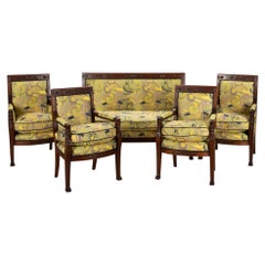 19th Century Second Empire Egyptian Revival Five Piece Salon Suite