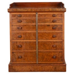 Victorian Walnut Fossil Cabinet and Contents
