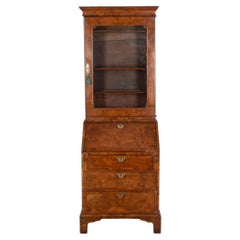 George II Walnut Bureau Bookcase
