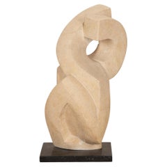 20th Century Finely Carved Sandstone Figure in the Manner of Kurt Schwitters