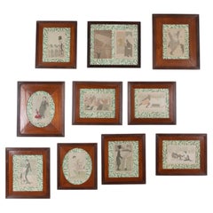 Set of Ten 20th Century Coloured Lithographs 'The Poets' Corner' by Max Beerbohm