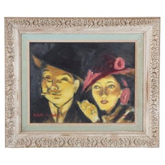20th Century Oil on Board Painting 'Bullets or Ballots' By Ruskin Spear (1911-19