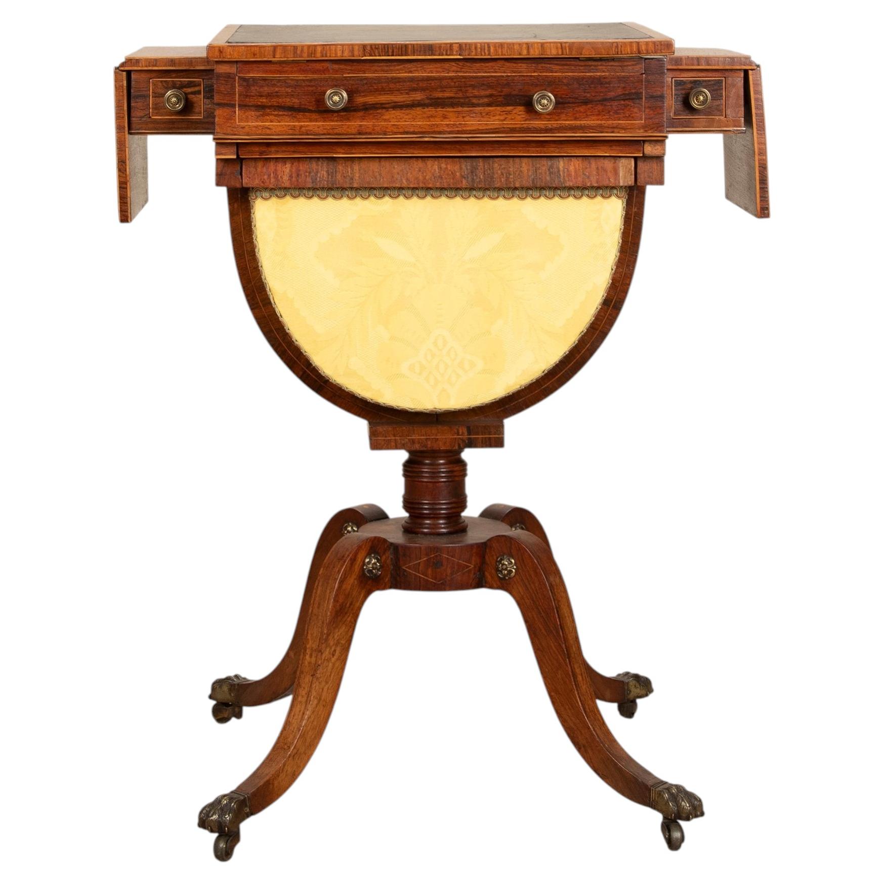 18th Century Rosewood Combination Games and Work Table, Attributed to Thomas She For Sale