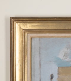 Dipinto a olio su tavola del XIX secolo, “Paesaggio urbano”, nello stile di William Col