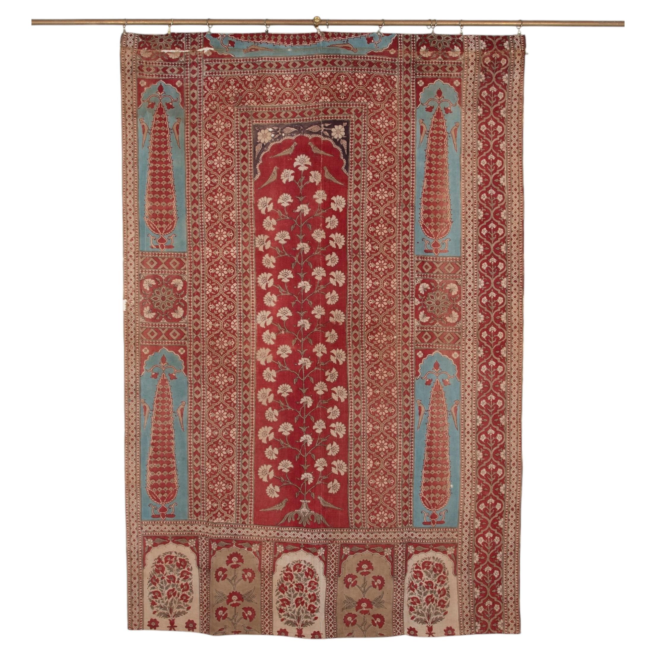 Late 19th Century Indian Qanat Cotton Tent Hanging