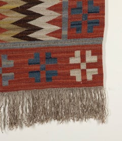 Large 20th Century Swedish 'Marta Maas Fjetterstrom' Flatweave Rug or Wall Hangi