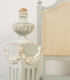 19th Century French Painted Double Bed Frame