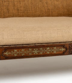 Divano letto inglese in palissandro del XIX secolo