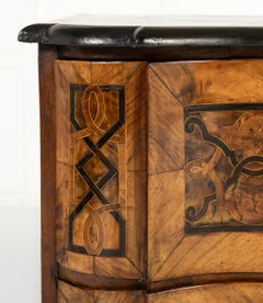 18th Century German Inlaid Walnut Commode