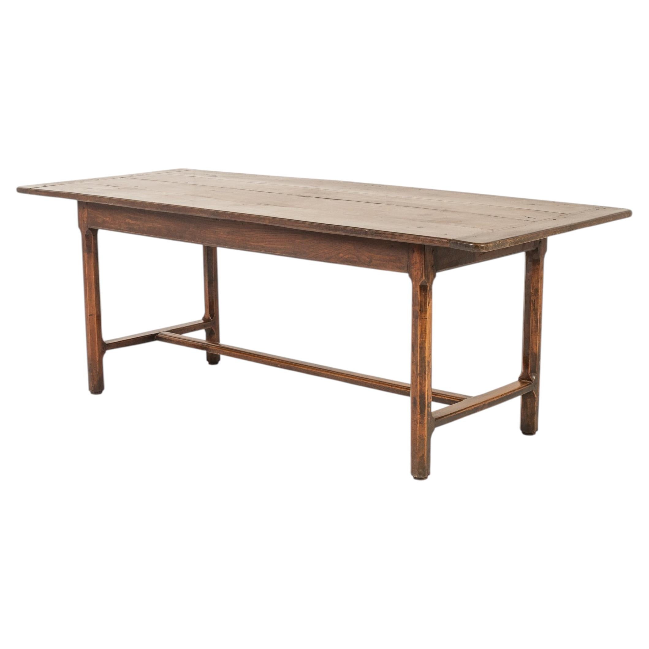 18th Century English George III Oak Farmhouse Table For Sale