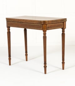 Pair of 19th Century English Regency Rosewood Card Tables Attributed to Gillows