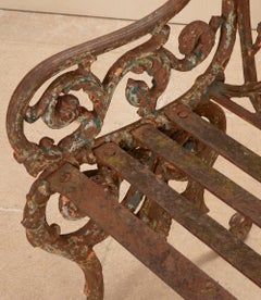 Very Large Late 19th Century English Cast Iron Garden Bench