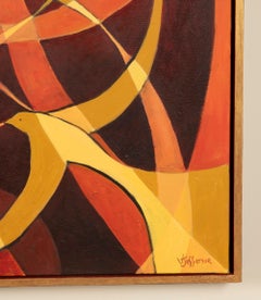 Contemporary English Art Deco Style Painting 'Eclipse' by Vera Jefferson