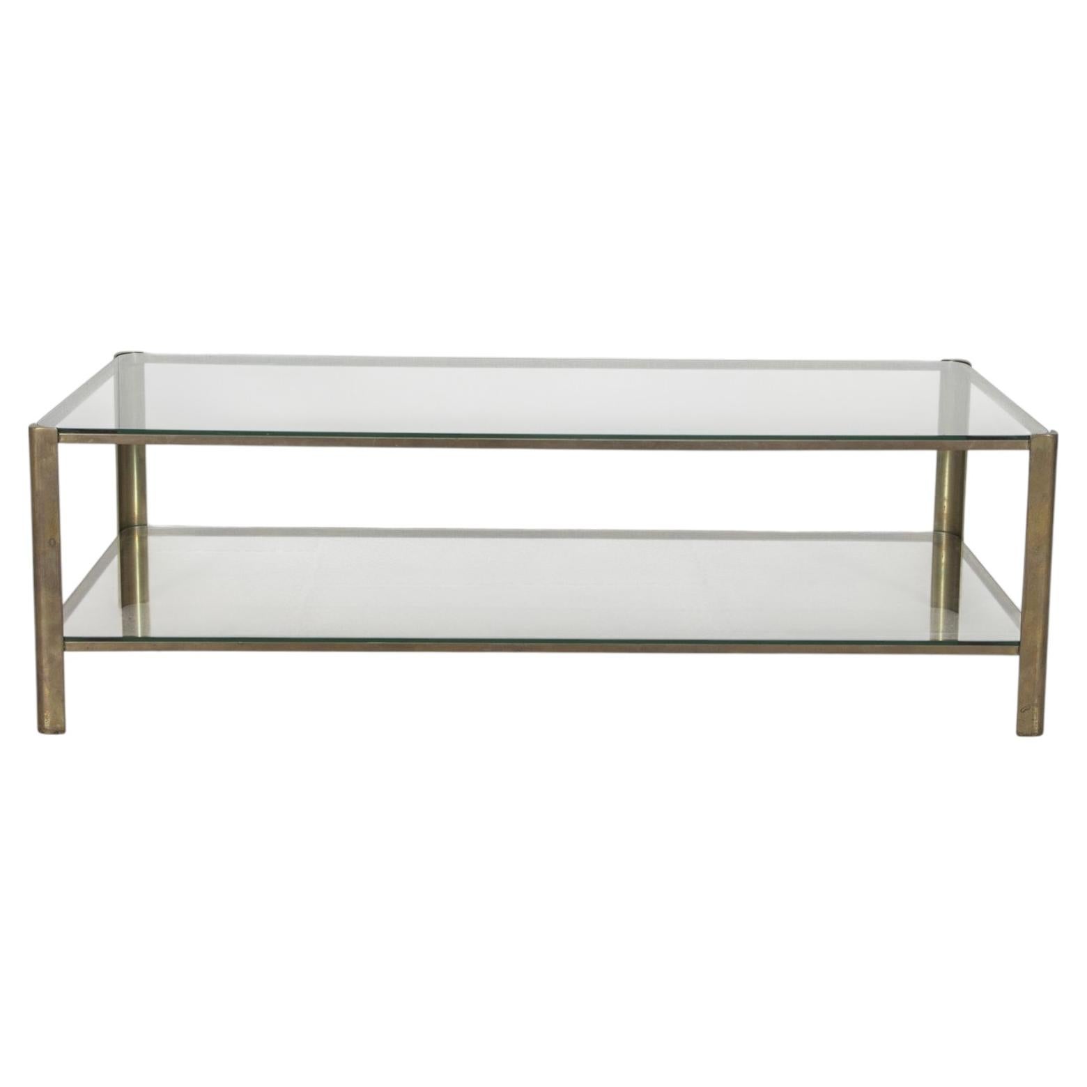 Mid-Century French Two Tier Coffee Table Designed by Jacques Quinet For Sale