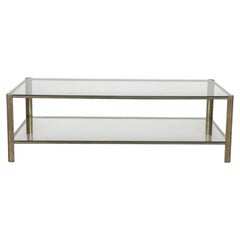 Mid-Century French Two Tier Coffee Table Designed by Jacques Quinet