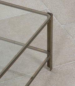 Mid-Century French Two Tier Coffee Table Designed by Jacques Quinet