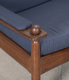 Coppia di poltrone in rovere della metà del XX secolo nello stile di Jorge Zalszupin
