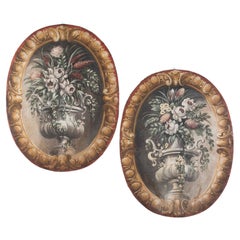 Grand Scale Pair of 19th Century French Architectural Paintings