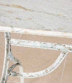 Late 19th Century French Wrought Iron Granite Top Bistro Table