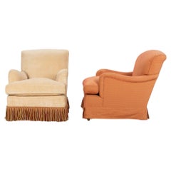 Matched Pair of 20th Century Howard and Sons ‘Deep-Seated Bridgewater’ Armchairs