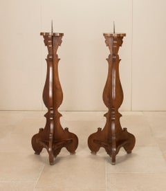 Pair of Large 18th Century Northern Italian Torcheres