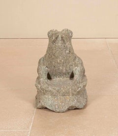 19th Century Italian Hand-Carved Granite Frog Sculpture