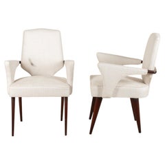 Pair of Mid-Century Italian Elbow Chairs