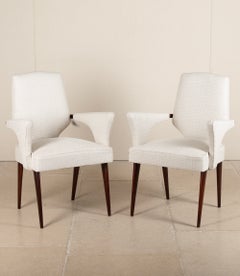 Pair of Mid-Century Italian Elbow Chairs