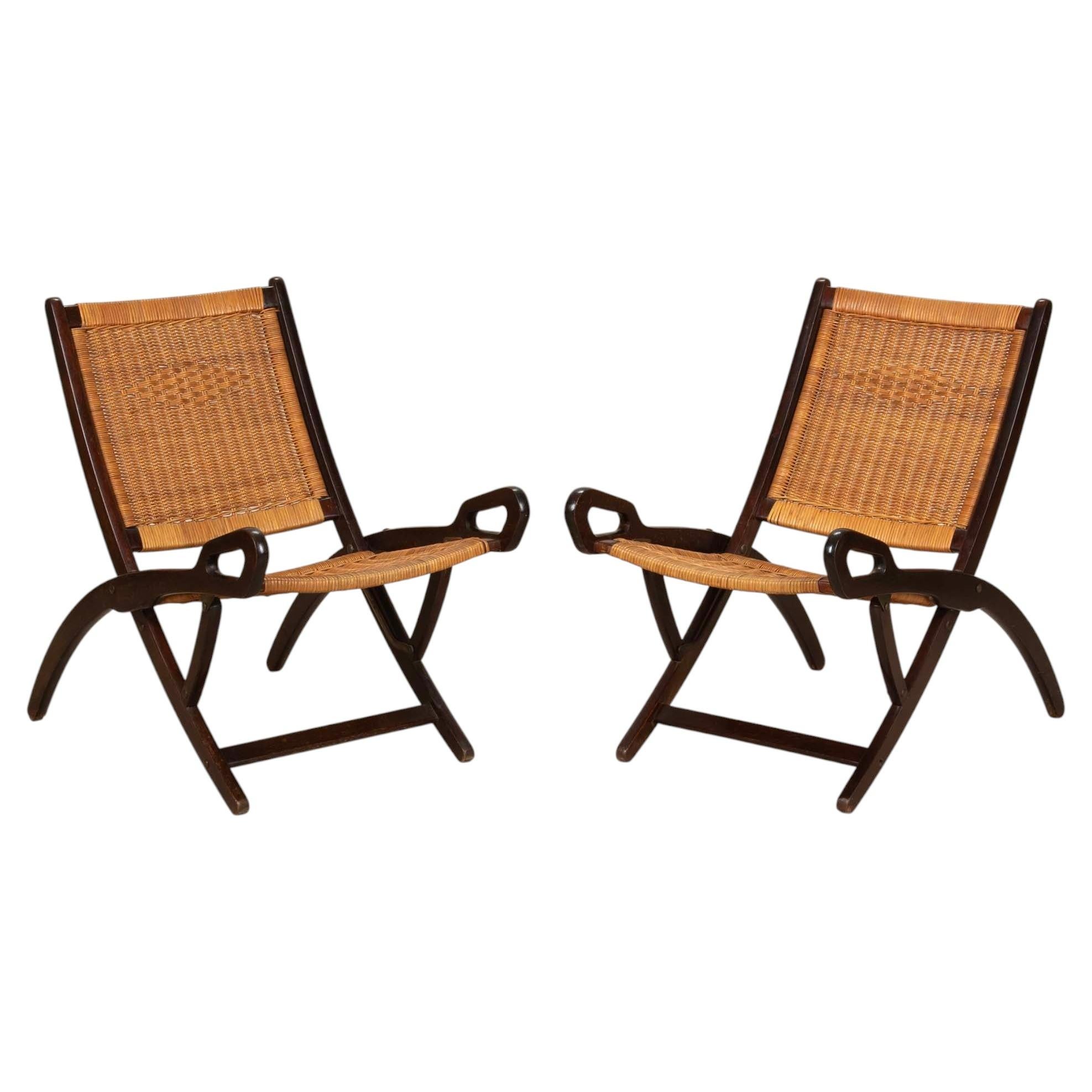 Pair of Mid-Century Italian Ninfea Chairs