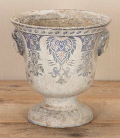 Classic 19th Century French Enamelled Rouen Urn by E. Paris & Cie