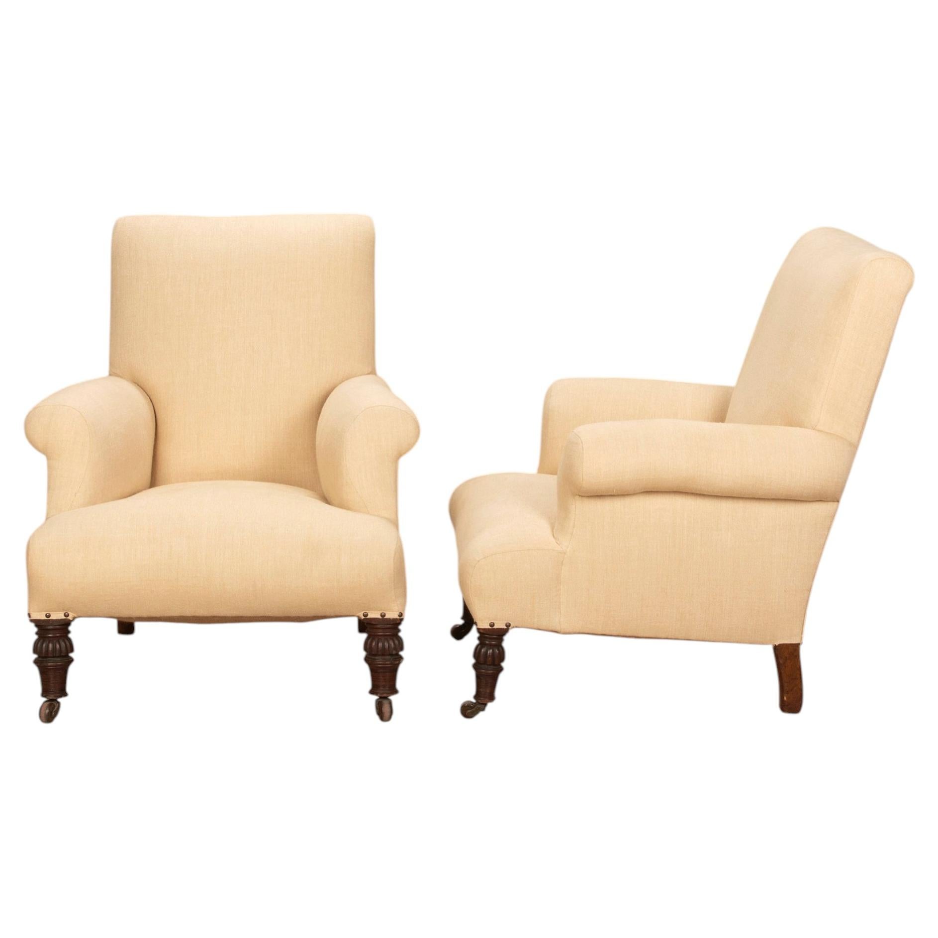 Pair of Late 19th Century English Armchairs
