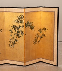 20th Century Japanese Folding Screen of Bamboo Groves