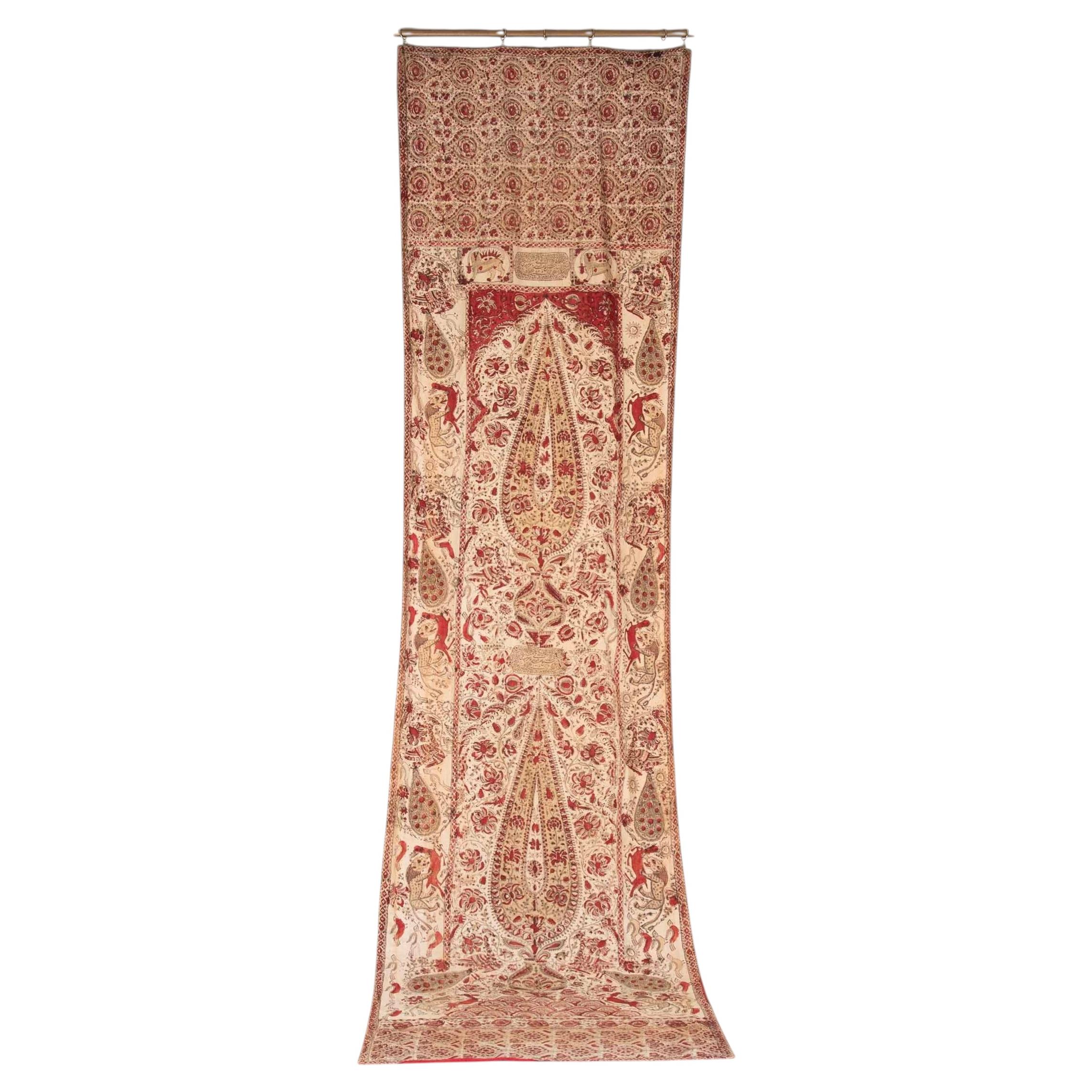19th Century Indian Kalamkari Panel For Sale