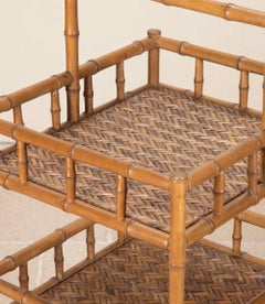 Pair of 20th Century French Faux Bamboo Side Tables