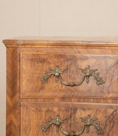 18th Century French Bleached Walnut Serpentine Commode