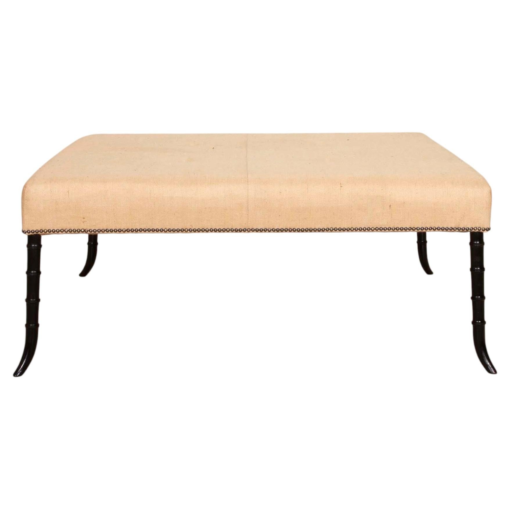 19th Century Large English Regency Country House Stool