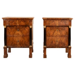 Pair of Small 19th Century Italian Walnut Commodes